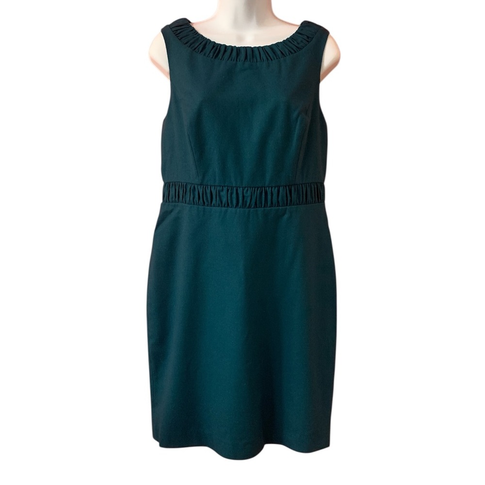 Talbots Green Dress Sleeveless Crew Neck 10P
